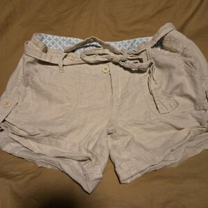 Vintage G BY guess Beige Linen Shorts with Belt
